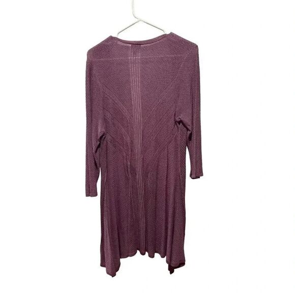 Torrid open knit purple color Cardigan Sweater Size 0- size large cozy comfort - Picture 3 of 3